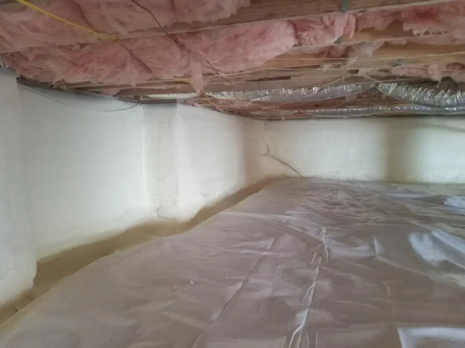 Crawl space encapsulation with closed-cell spray foam for Roof Maintenance in Fairborn